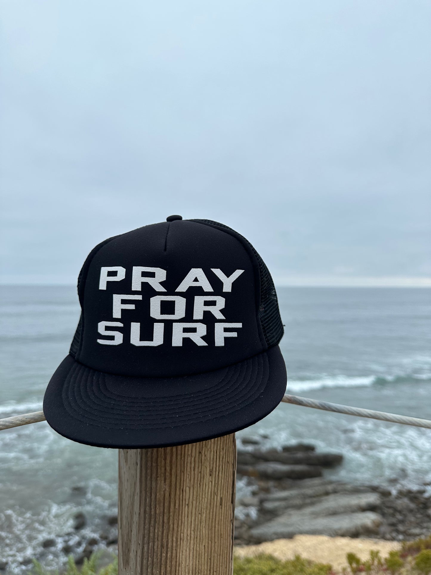 Pray For Surf Trucker Hat – Crab & Cleek